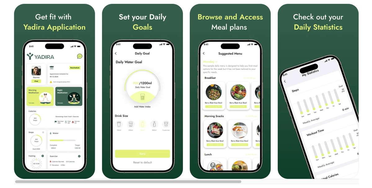 Yadira AI-powered food tracking & tele-health mobile app