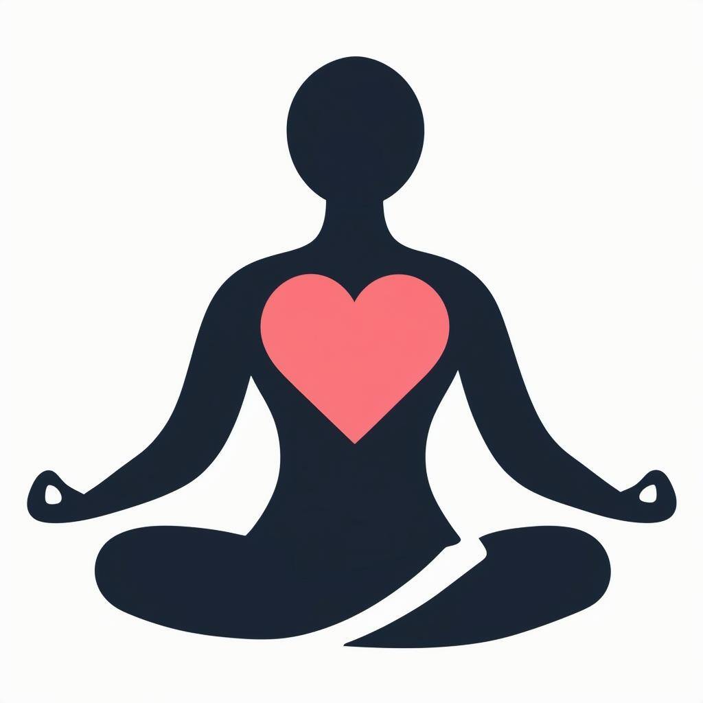 Icon: A stylized person with a heart symbol inside, representing personalized health support. The icon could show the person in a yoga or meditative pose, symbolizing a holistic approach to wellness.